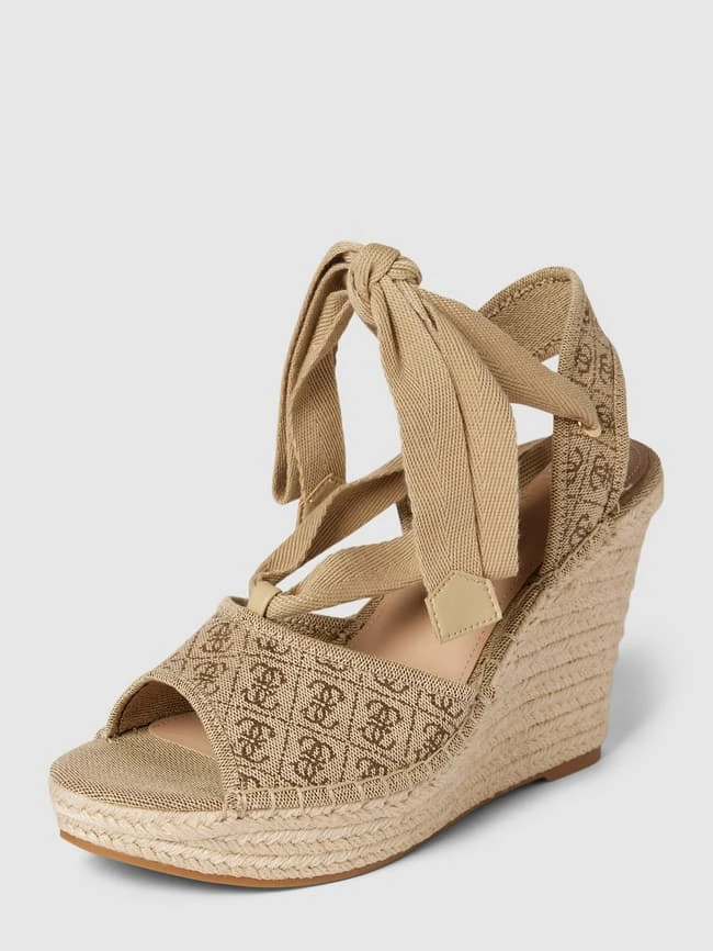 Guess Wedges Mit Label-Print Modell 'HALONA' - Beige 2 Guess Wedges Mit Label-Print Modell 'HALONA' - Beige – Bild 2