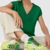 Lacoste Sneaker Mit Logo-Details Modell 'NEO' - Neon Gelb
