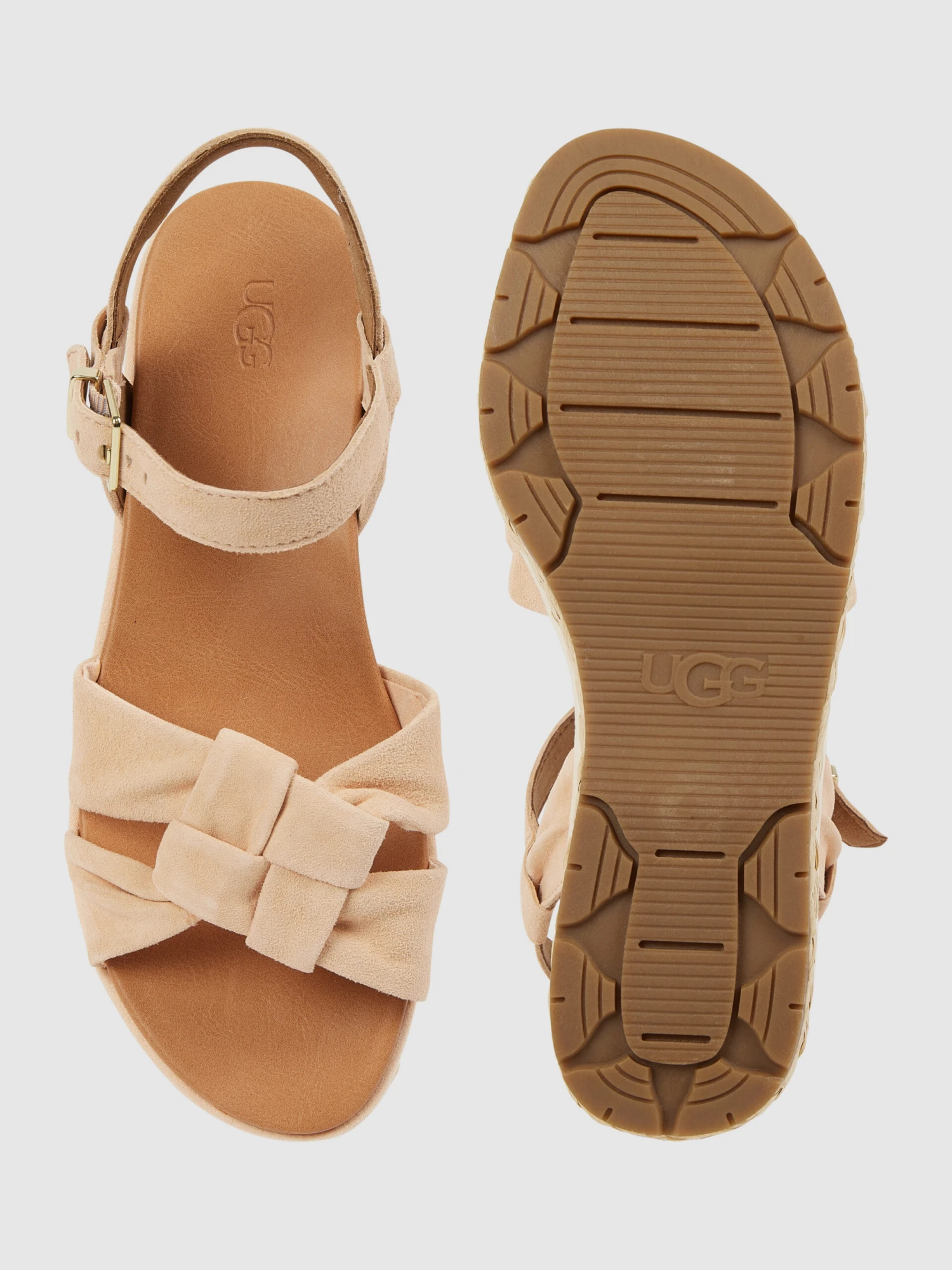 UGG Sandalen Mit Plateausohle Modell 'Neusch' - Apricot 4 UGG Sandalen Mit Plateausohle Modell 'Neusch' - Apricot – Bild 4