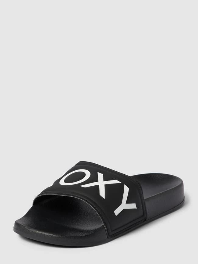 Roxy Slides Mit Label-Detail Modell 'SLIPPY' - Schwarz 1 Roxy Slides Mit Label-Detail Modell 'SLIPPY' - Schwarz