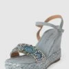 ALMA EN PENA Wedges Mit Ziersteinbesatz - Hellblau