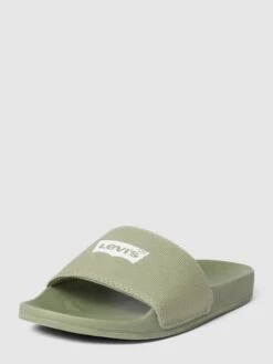 Levi’s® Acc. Slides Mit Label-Print Modell 'JUNE' - Olivgrün