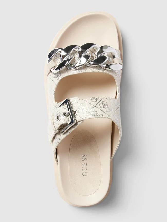 Guess Pantoletten Mit Zierkette Modell 'FATEMA' - Beige 3 Guess Pantoletten Mit Zierkette Modell 'FATEMA' - Beige – Bild 3