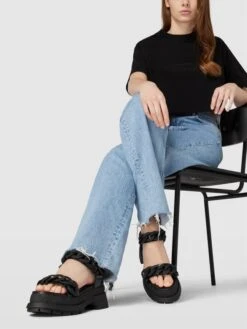 Buffalo Sandalen Mit Label-Print - Schwarz