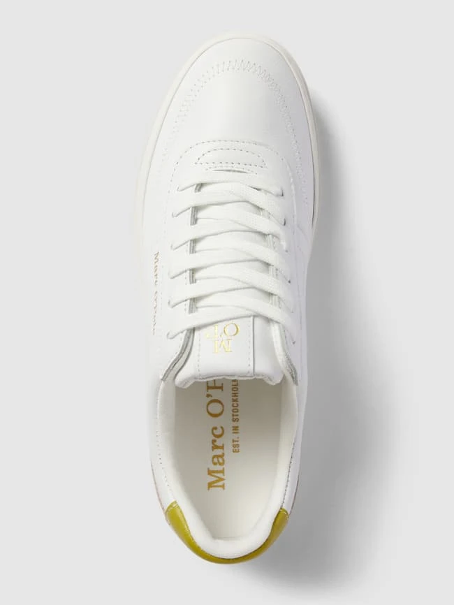 Marc O'Polo Sneaker Aus Leder Mit Kontrastbesatz - Weiß 3 Marc O'Polo Sneaker Aus Leder Mit Kontrastbesatz - Weiß – Bild 3