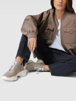 Steve Madden Sock-Sneaker Mit Label-Patch Modell 'MATCH' - Taupe