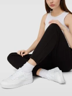 VALENTINO BAGS Sneaker Mit Futter Aus Frottee Modell 'Club C' - Weiß