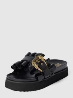 Versace Jeans Couture Slides Mit Plateau-Sohle Modell 'FONDO' - Schwarz