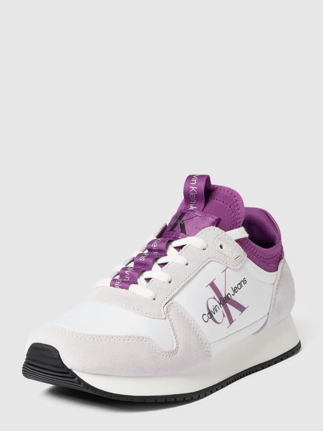 Calvin Klein Jeans Sneaker Aus Leder-Mix Mit Label-Details - Lila 2 Calvin Klein Jeans Sneaker Aus Leder-Mix Mit Label-Details - Lila – Bild 2