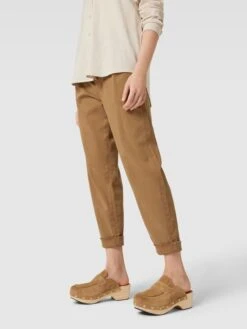 ALPE Pantolette Mit Plateausohle Modell 'Clog' - Camel