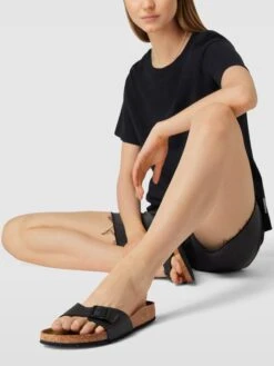 Birkenstock Slides Mit Dornschließe Modell 'MADRID' - Schwarz