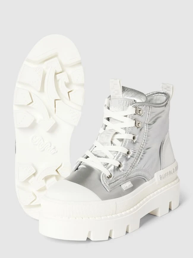 Buffalo Schnürboots Mit Plateau-Sohle Modell 'RAVEN' - Silber 4 Buffalo Schnürboots Mit Plateau-Sohle Modell 'RAVEN' - Silber – Bild 4