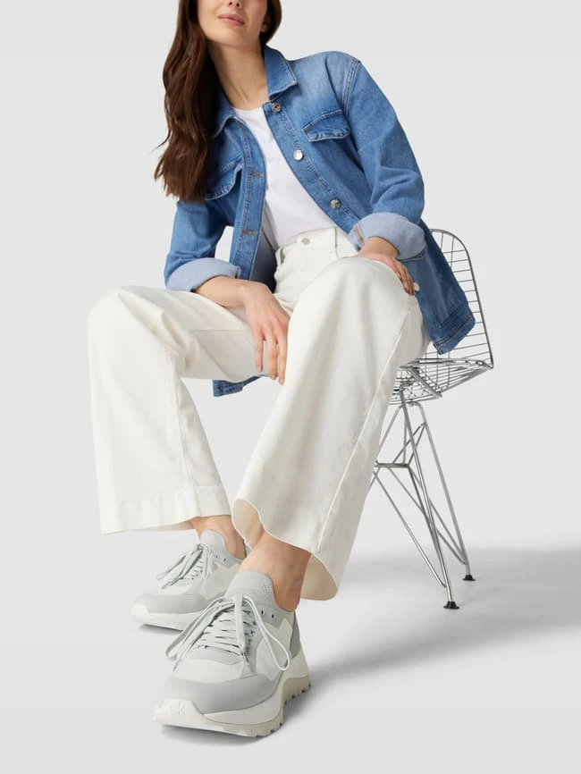 CK Calvin Klein Sock-Sneaker Mit Label-Print Modell 'KNIT RUNNER DYNAMIC LACE' - Hellgrau 1 CK Calvin Klein Sock-Sneaker Mit Label-Print Modell 'KNIT RUNNER DYNAMIC LACE' - Hellgrau