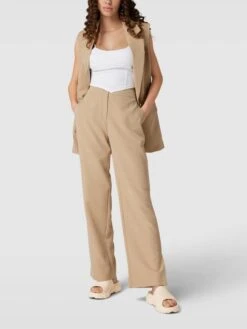 Buffalo Slides Mit Label-Details - Beige