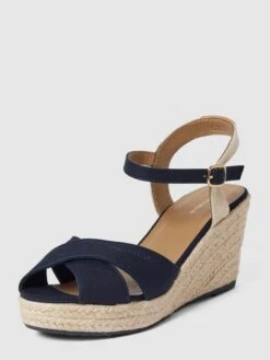 Tom Tailor Wedges Mit Label-Detail Modell 'Basic' - Marineblau