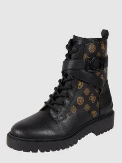 Guess Boots Mit Logo-Muster - Schwarz