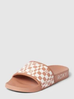 Roxy Slides Mit Floralem Print 'SLIPPY' - Rosé