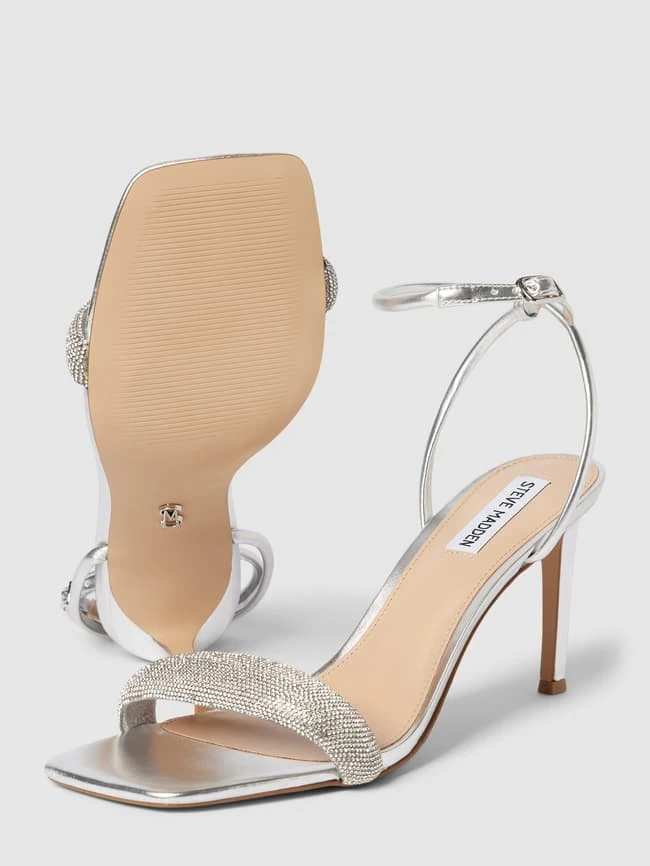 Steve Madden Sandaletten Mit Strasssteinbesatz Modell 'ENTICE' - Silber 5 Steve Madden Sandaletten Mit Strasssteinbesatz Modell 'ENTICE' - Silber – Bild 5
