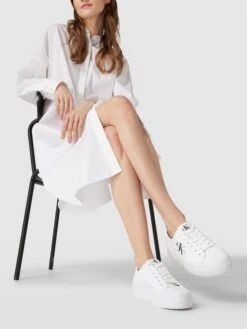 Calvin Klein Jeans Plateau-Sneaker Mit Label-Details - Weiß