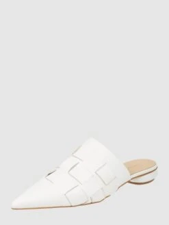 CAFèNOIR Pantolette Aus Leder - Weiß