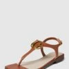 Guess Zehentrenner Aus Leder Mit Label-Detail Modell 'MIRY' - Cognac