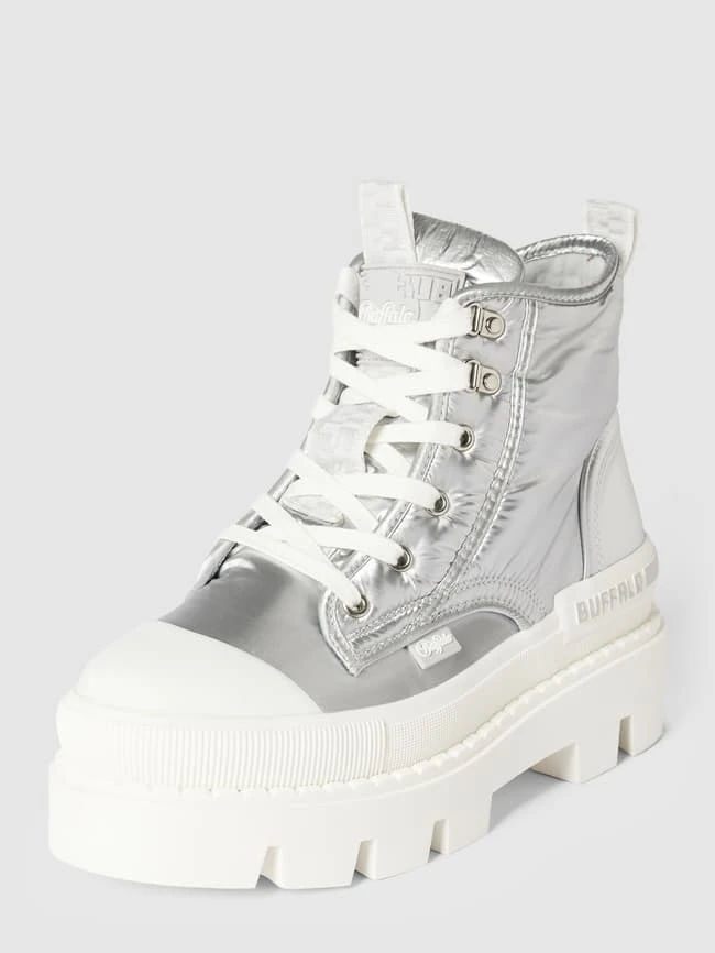 Buffalo Schnürboots Mit Plateau-Sohle Modell 'RAVEN' - Silber 2 Buffalo Schnürboots Mit Plateau-Sohle Modell 'RAVEN' - Silber – Bild 2