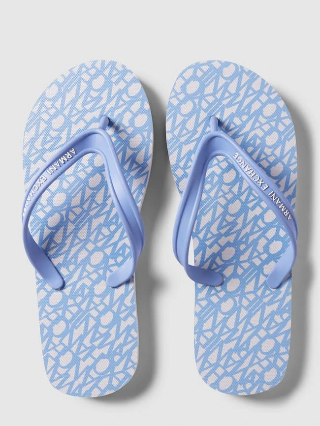 ARMANI EXCHANGE Zehentrenner Mit Label-Details - Hellblau 4 ARMANI EXCHANGE Zehentrenner Mit Label-Details - Hellblau – Bild 4