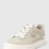 Calvin Klein Jeans Sneaker Aus Beschichtetem Leder-Mix Modell 'BOLD' - Beige