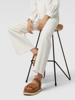 UGG Sandalen Mit Klettverschluss Modell 'GOLDENSTAR' - Cognac