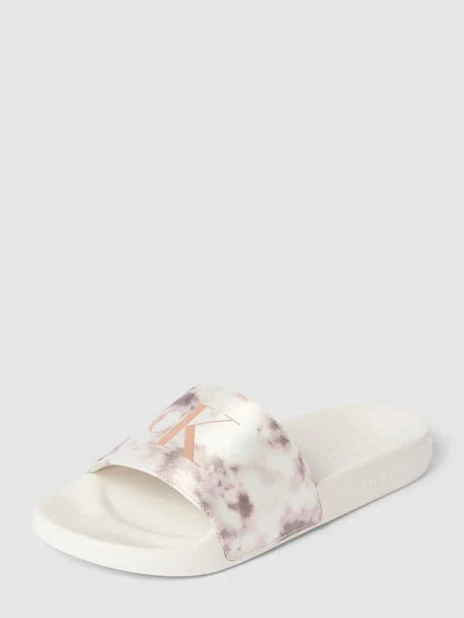 Calvin Klein Jeans Slides Mit Label-Print 'SLIDE SATIN' - Flieder 1 Calvin Klein Jeans Slides Mit Label-Print 'SLIDE SATIN' - Flieder