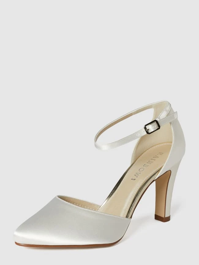 Rainbow Club Brautschuhe Aus Satin Mit Fesselriemen - Offwhite 2 Rainbow Club Brautschuhe Aus Satin Mit Fesselriemen - Offwhite – Bild 2