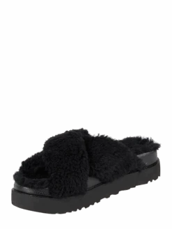 UGG Hausschuhe Aus Woll-Lyocell-Mix Modell 'Fuzz Sugar' - Schwarz