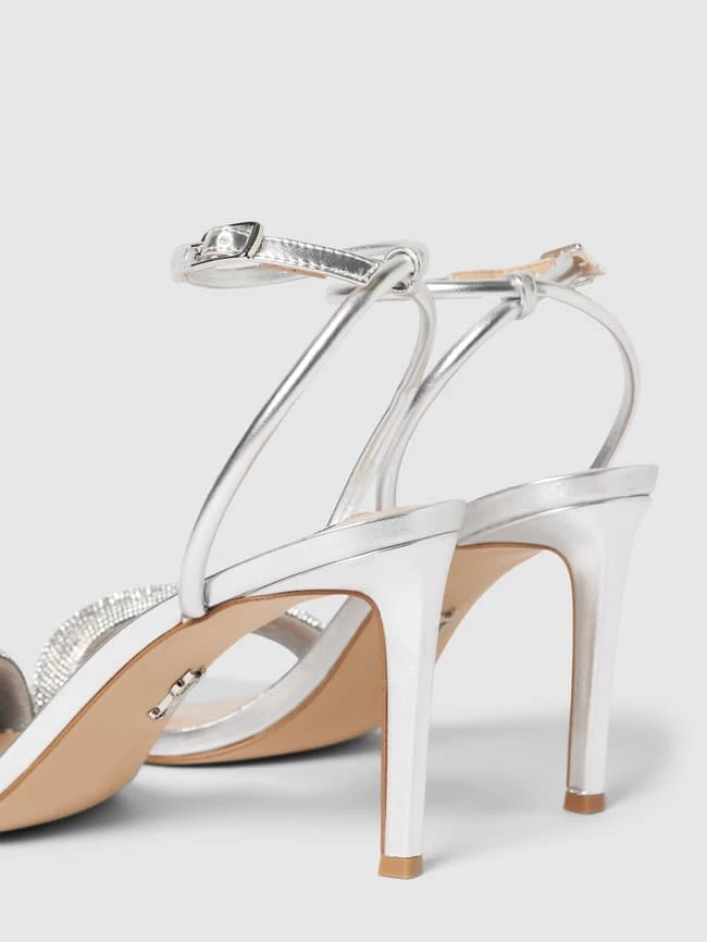 Steve Madden Sandaletten Mit Strasssteinbesatz Modell 'ENTICE' - Silber 3 Steve Madden Sandaletten Mit Strasssteinbesatz Modell 'ENTICE' - Silber – Bild 3