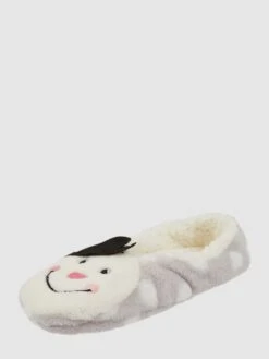 CAPELLI NEW YORK Hausschuhe Mit Teddyfutter - Hellgrau