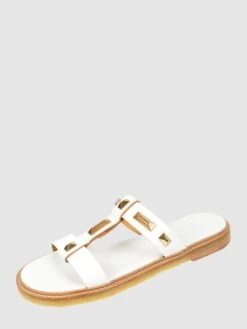 ALPE Pantolette Aus Leder Modell 'Vero' - Weiß