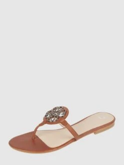 Gerry Weber Shoes Zehentrenner Aus Leder - Cognac