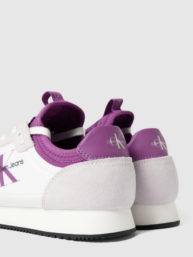 Calvin Klein Jeans Sneaker Aus Leder-Mix Mit Label-Details - Lila 3 Calvin Klein Jeans Sneaker Aus Leder-Mix Mit Label-Details - Lila – Bild 3