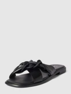 Marco Tozzi Pantoletten Mit Breiten Riemen - Schwarz