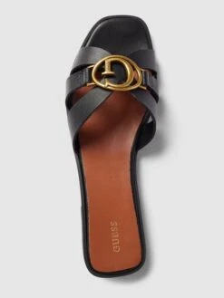 Guess Pantoletten Aus Leder Mit Label-Detail Modell 'SYMO' - Schwarz -Modegeschäft Für Damenschuhe a4p50lhj9l84gc2k8kr4cjad6h84kli5656jacih6gp5ccafakoj0ja488r36lid69b3aiiia1232jim84o30dhhcgom2c31c5h36p1kckp3ie1l64qm4c9g64qm4phkcosm4og