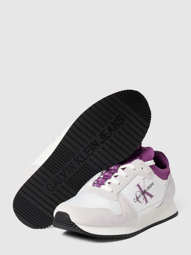 Calvin Klein Jeans Sneaker Aus Leder-Mix Mit Label-Details - Lila 4 Calvin Klein Jeans Sneaker Aus Leder-Mix Mit Label-Details - Lila – Bild 4