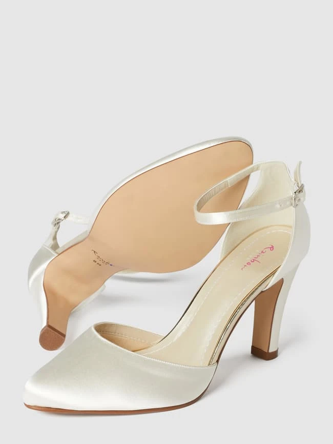 Rainbow Club Brautschuhe Aus Satin Mit Fesselriemen - Offwhite 5 Rainbow Club Brautschuhe Aus Satin Mit Fesselriemen - Offwhite – Bild 5