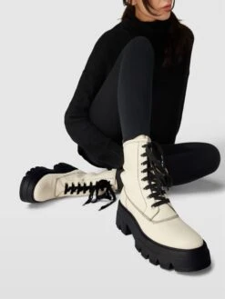 Marc O'Polo Schnürboots Mit Label-Details - Offwhite