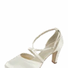 Rainbow Club Pumps Aus Satin Mit Gekreuzten Riemen - Offwhite