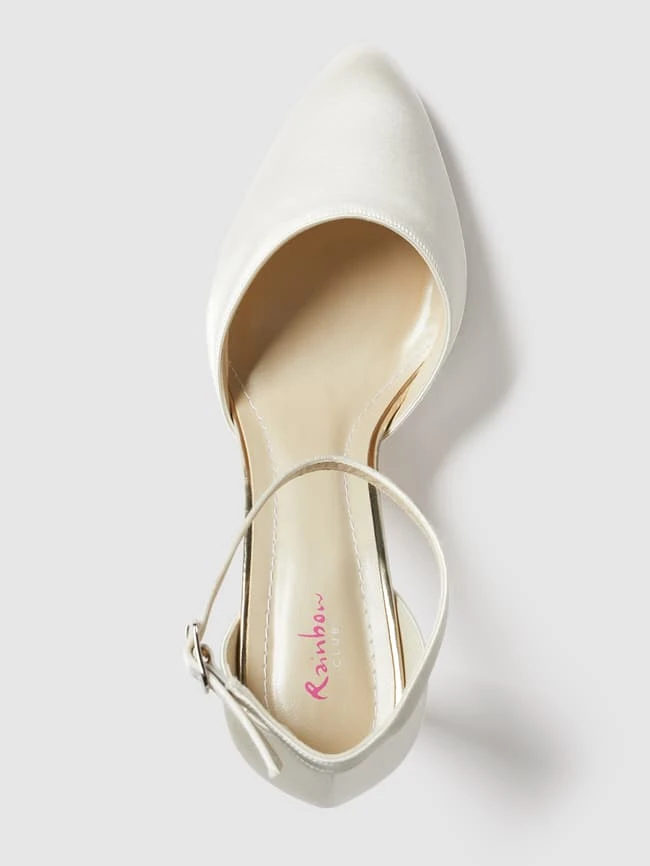 Rainbow Club Brautschuhe Aus Satin Mit Fesselriemen - Offwhite 4 Rainbow Club Brautschuhe Aus Satin Mit Fesselriemen - Offwhite – Bild 4