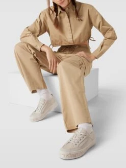 Calvin Klein Jeans Plateau-Sneaker Mit Label-Print Modell 'VULC' - Beige