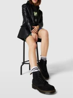 Dr. Martens Dr.Martens Schnürboots In Unifarbenem Design Modell 'Pascal' - Schwarz