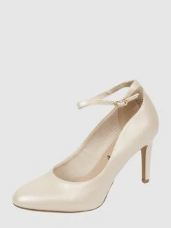 Tamaris Pumps In Leder-Optik - Offwhite